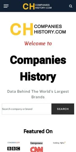 Anteprima del sito Companies History, media di Stati Uniti per articoli sponsorizzati