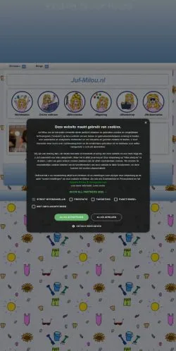 Anteprima del sito Juf Milou, media di Paesi Bassi per articoli sponsorizzati