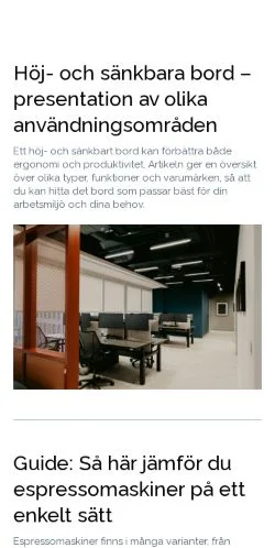 Vista previa del sitio butikstidningen.se, medio de Suecia para artículos patrocinados