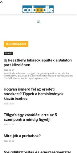 Podgląd witryny Caboodle, medium z kraju Węgry do artykułów sponsorowanych