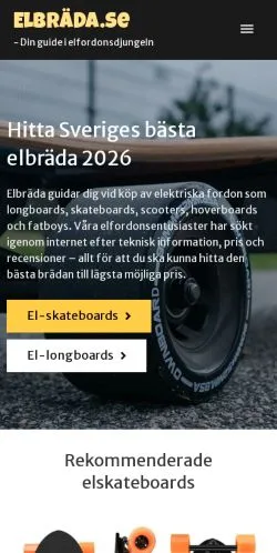 Anteprima del sito elbräda, media di Svezia per articoli sponsorizzati