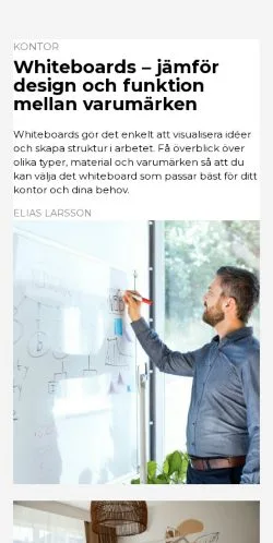 Forhåndsvisning av nettstedet enkelthem.se, medium fra Sverige for sponsede artikler
