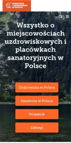 Anteprima del sito Sanatoria i Uzdrowiska w Polsce, media di Polonia per articoli sponsorizzati
