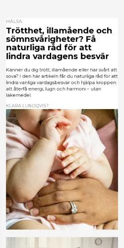 Anteprima del sito storfamilj.se, media di Svezia per articoli sponsorizzati