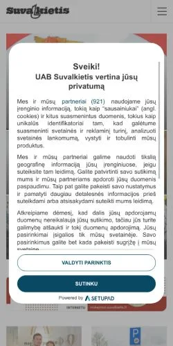 Anteprima del sito Suvalkietis •, media di Lituania per articoli sponsorizzati
