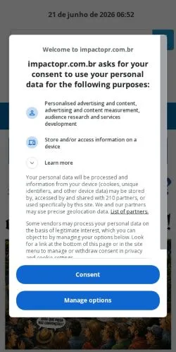 Anteprima del sito Impacto PR, media di Brasile per articoli sponsorizzati