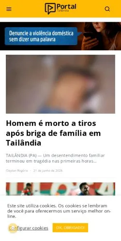 Anteprima del sito Portal Tailândia, media di Brasile per articoli sponsorizzati
