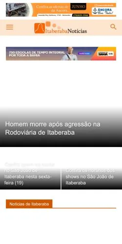 Anteprima del sito Itaberaba Notícias, media di Brasile per articoli sponsorizzati