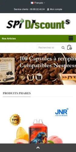 Anteprima del sito spi-discount, media di Francia per articoli sponsorizzati