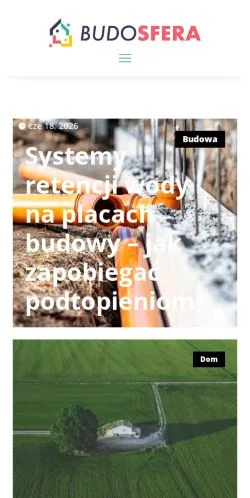 Voorbeeld van de site BUDOsfera, medium uit Polen voor gesponsorde artikelen