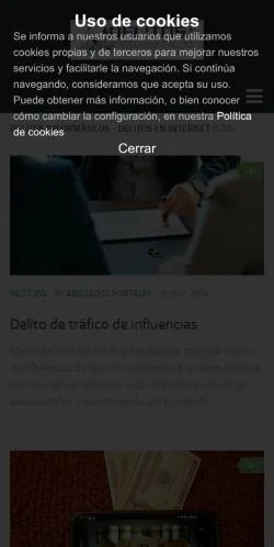 Anteprima del sito Delitos Informáticos, media di Spagna per articoli sponsorizzati