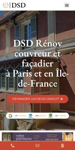 Vorschau der Website DSD Rénov, Medium aus Frankreich für gesponserte Artikel