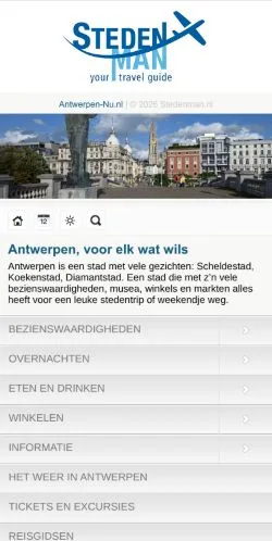 スポンサード記事向けのオランダメディア、Antwerpen-Nuのサイトプレビュー