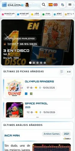 Vista previa del sitio Computer Emuzone, medio de España para artículos patrocinados