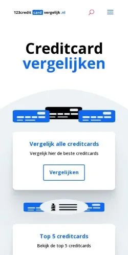 Anteprima del sito Creditcard Vergelijken, media di Paesi Bassi per articoli sponsorizzati