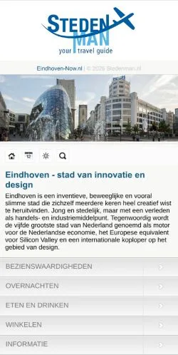 스폰서 기사용 네덜란드 매체 Eindhoven-Now 사이트 미리보기