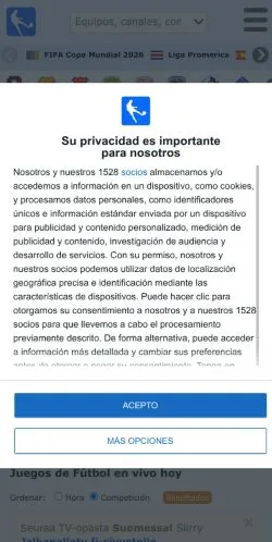 Podgląd witryny Fútbol En Vivo Costa Rica, medium z kraju Kostaryka do artykułów sponsorowanych