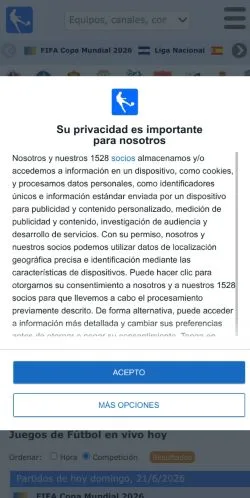 Pré-visualização do site Fútbol En Vivo Honduras, meio de Honduras para artigos patrocinados