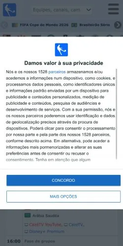 Anteprima del sito Futebol Ao Vivo Brasil, media di Portogallo per articoli sponsorizzati