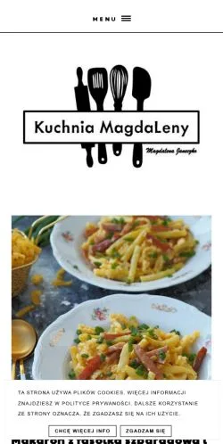 Anteprima del sito Kuchnia MagdaLeny, media di Polonia per articoli sponsorizzati