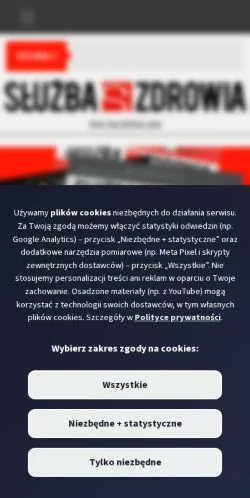 Anteprima del sito ☤ Służba Zdrowia, media di Polonia per articoli sponsorizzati