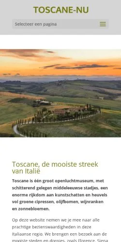 Anteprima del sito Toscane-Nu, media di Paesi Bassi per articoli sponsorizzati