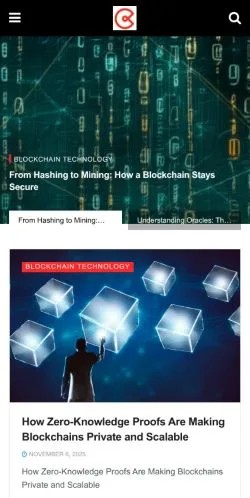 Vista previa del sitio Crypto.hu, medio de Estados Unidos para artículos patrocinados