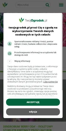 Anteprima del sito TwojOgrodek, media di Polonia per articoli sponsorizzati