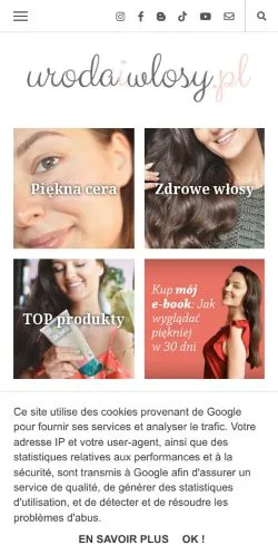 Anteprima del sito Uroda i Włosy, media di Polonia per articoli sponsorizzati