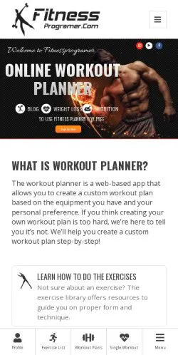 Preview of the Fitness Programer website, a media outlet in United States for sponsored articles
