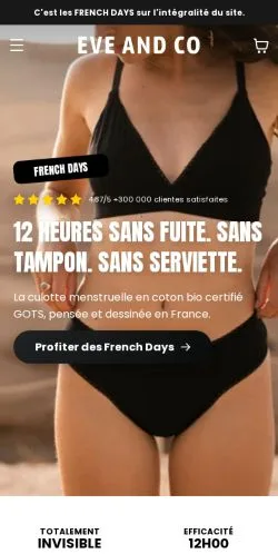 Anteprima del sito Eve And Co, media di Francia per articoli sponsorizzati