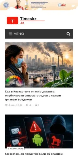 Anteprima del sito Timeskz, media di Russia per articoli sponsorizzati