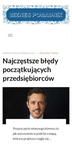 Podgląd witryny Biznes Poradnik, medium z kraju Polska do artykułów sponsorowanych
