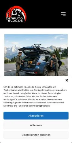 Pré-visualização do site Derautoblog, meio de Alemanha para artigos patrocinados