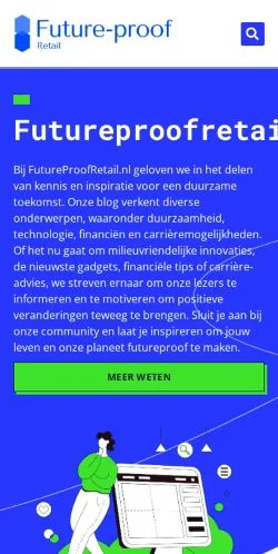 Vista previa del sitio Futureproof Retail, medio de Países Bajos para artículos patrocinados