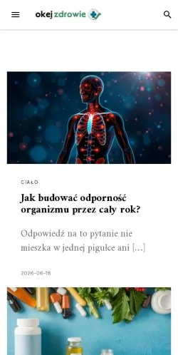Voorbeeld van de site OKEJ Zdrowie, medium uit Polen voor gesponsorde artikelen