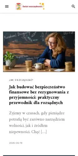 スポンサード記事向けのポーランドメディア、Świat Oszczędnościのサイトプレビュー