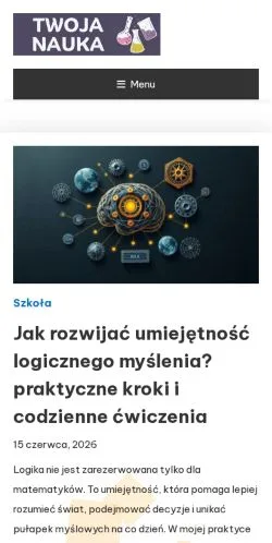 Podgląd witryny Twoja Nauka, medium z kraju Polska do artykułów sponsorowanych