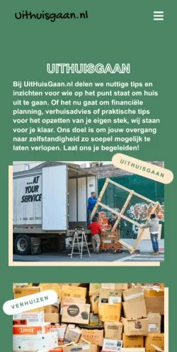 Anteprima del sito Uithuisgaan.nl, media di Paesi Bassi per articoli sponsorizzati