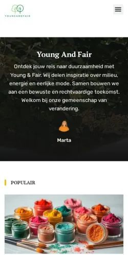 Anteprima del sito Youngandfair.nl, media di Paesi Bassi per articoli sponsorizzati