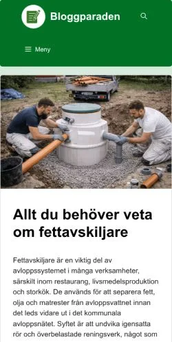 Anteprima del sito Bloggparaden, media di Svezia per articoli sponsorizzati