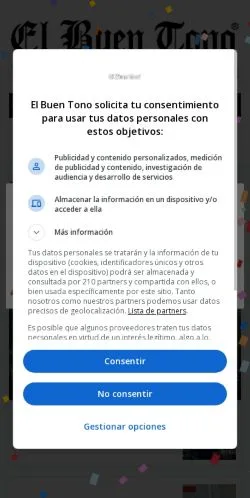 Anteprima del sito El Buen Tono, media di Messico per articoli sponsorizzati
