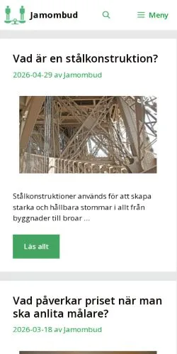 Podgląd witryny Jamombud, medium z kraju Szwecja do artykułów sponsorowanych