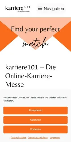 Anteprima del sito Karriere101, media di Germania per articoli sponsorizzati