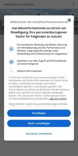 Anteprima del sito Königreich Marokko, media di Germania per articoli sponsorizzati