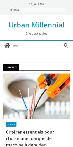 Anteprima del sito Urban Millennial, media di Francia per articoli sponsorizzati