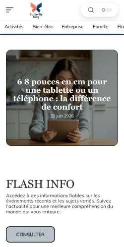 Anteprima del sito Butterfly, media di Francia per articoli sponsorizzati