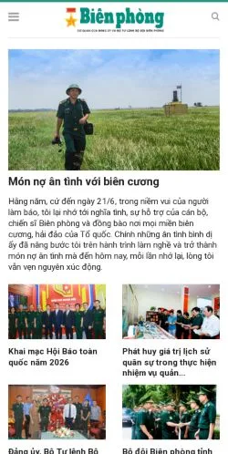 Anteprima del sito BienPhong, media di Vietnam per articoli sponsorizzati