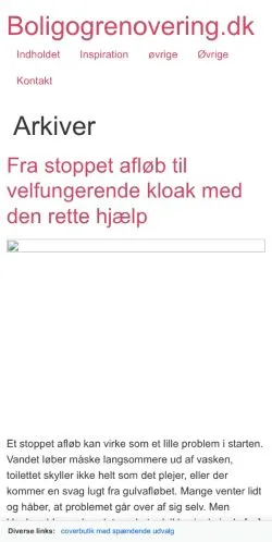 Anteprima del sito Boligogrenovering.dk -, media di Danimarca per articoli sponsorizzati