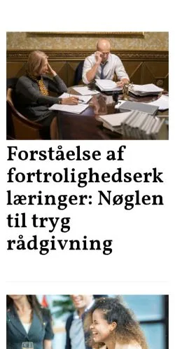 Preview of the industrier.dk website, a media outlet in Denmark for sponsored articles